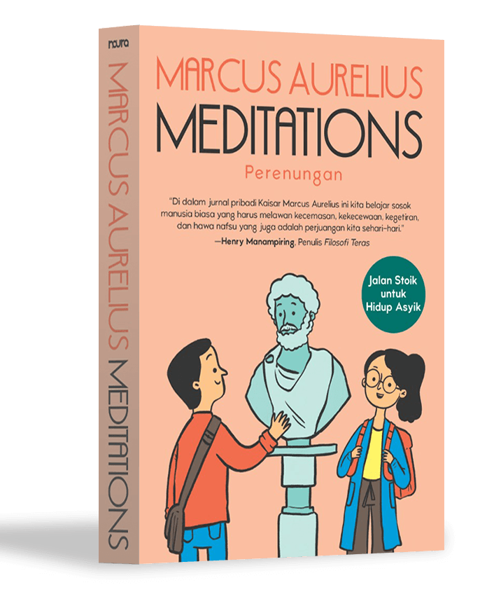 Cover buku Meditations Marcus Aurelius filsafat Stoik
