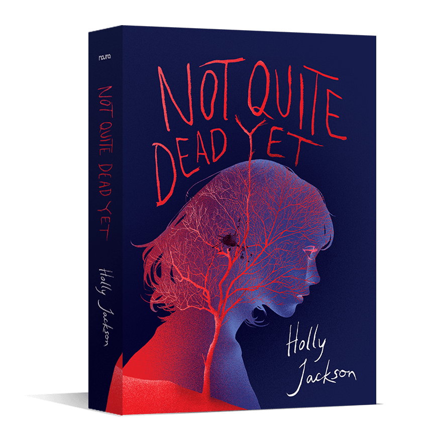 cover buku not quite dead yet karya holly jackson novel thriller misteri