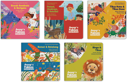 Aesop’s Fables Read & Play, paket buku permainan anak, buku & game edukatif anak, buku read aloud anak