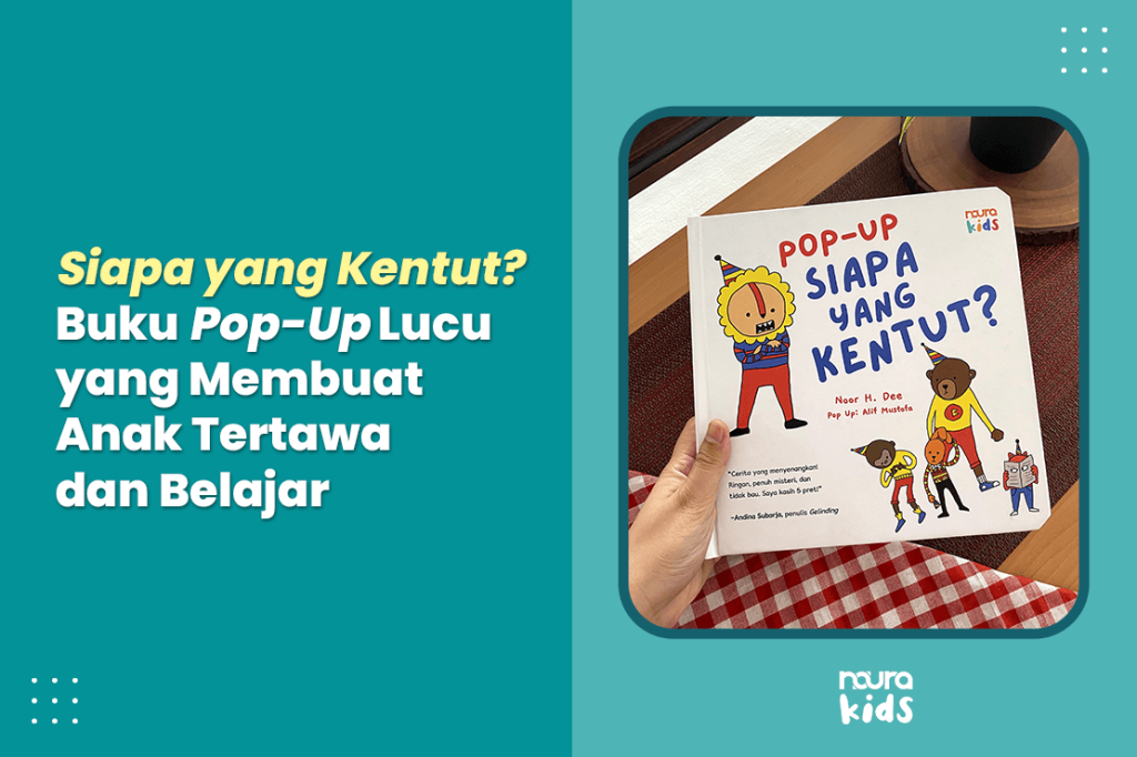 buku anak lucu pop-up Siapa yang Kentut untuk anak usia dini
